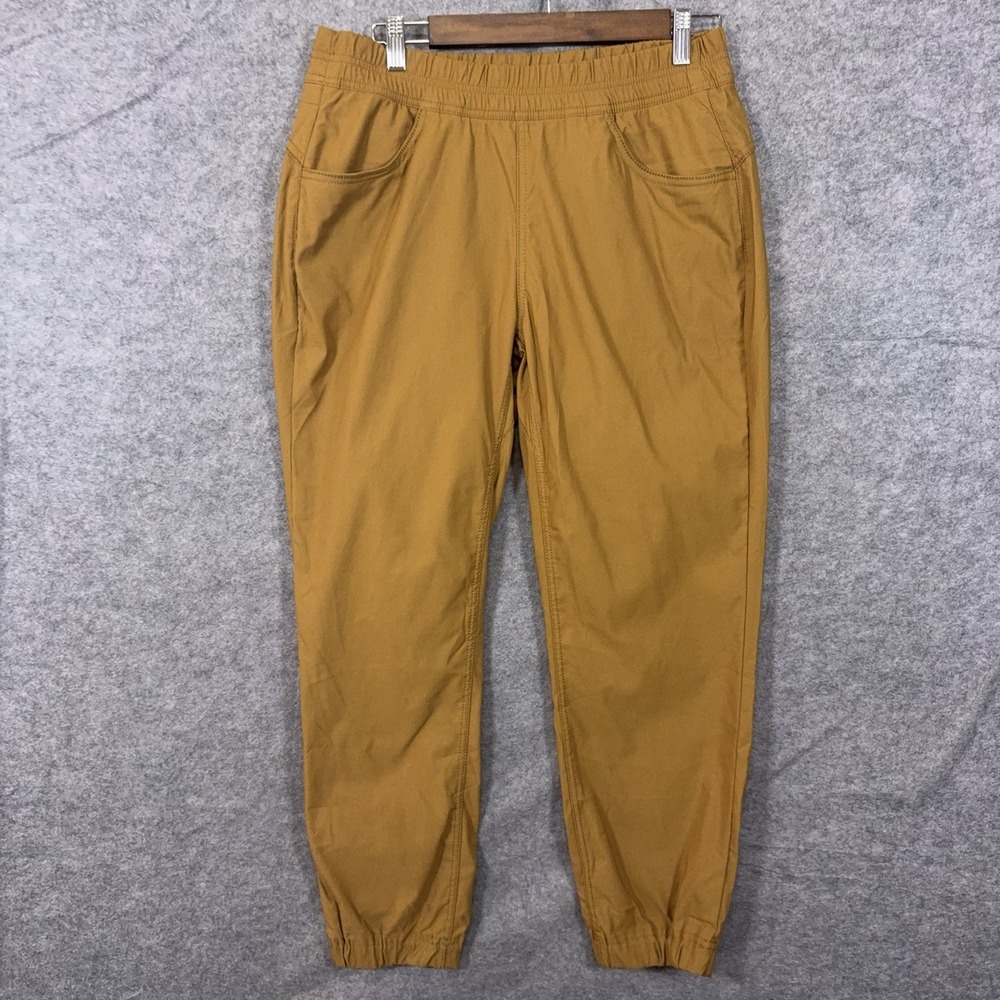 PrAna Halle Jogger Pants Womens Sz 12 Bronze Pockets Stretch Hiking Outdoor